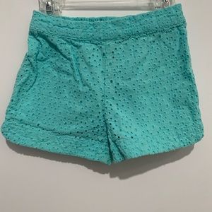 Gap teal colour with eyelet shorts. Size 2.